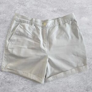 Lauren Ralph Lauren White Chino Shorts 100% Cotton High Rise  Size 8 Petite